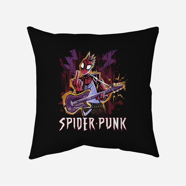 Spider Punk Rock Star-None-Removable Cover-Throw Pillow-zascanauta