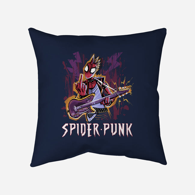 Spider Punk Rock Star-None-Removable Cover-Throw Pillow-zascanauta