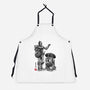 Samurai Droids Sumi-e-Unisex-Kitchen-Apron-DrMonekers