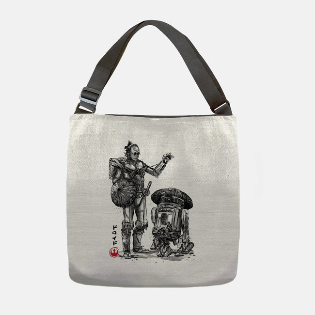 Samurai Droids Sumi-e-None-Adjustable Tote-Bag-DrMonekers