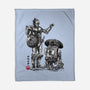 Samurai Droids Sumi-e-None-Fleece-Blanket-DrMonekers