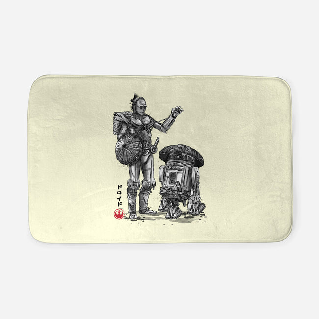 Samurai Droids Sumi-e-None-Memory Foam-Bath Mat-DrMonekers