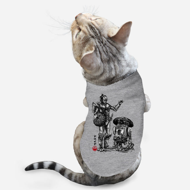 Samurai Droids Sumi-e-Cat-Basic-Pet Tank-DrMonekers