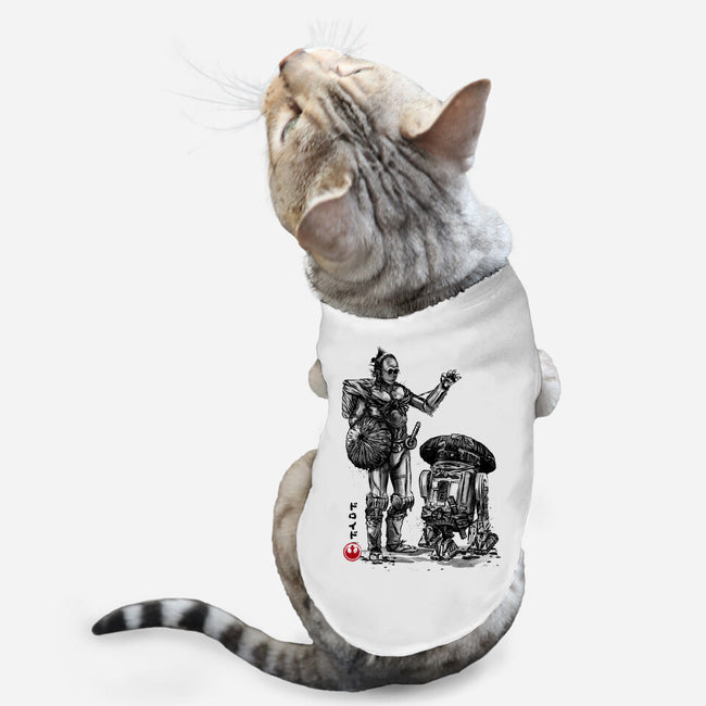 Samurai Droids Sumi-e-Cat-Basic-Pet Tank-DrMonekers