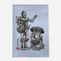 Samurai Droids Sumi-e-None-Outdoor-Rug-DrMonekers