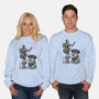 Samurai Droids Sumi-e-Unisex-Crew Neck-Sweatshirt-DrMonekers