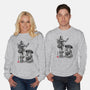 Samurai Droids Sumi-e-Unisex-Crew Neck-Sweatshirt-DrMonekers