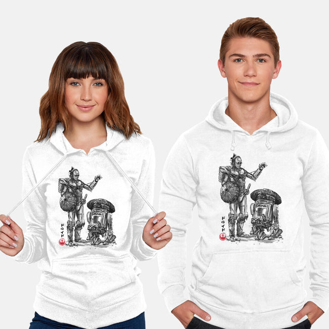 Samurai Droids Sumi-e-Unisex-Pullover-Sweatshirt-DrMonekers