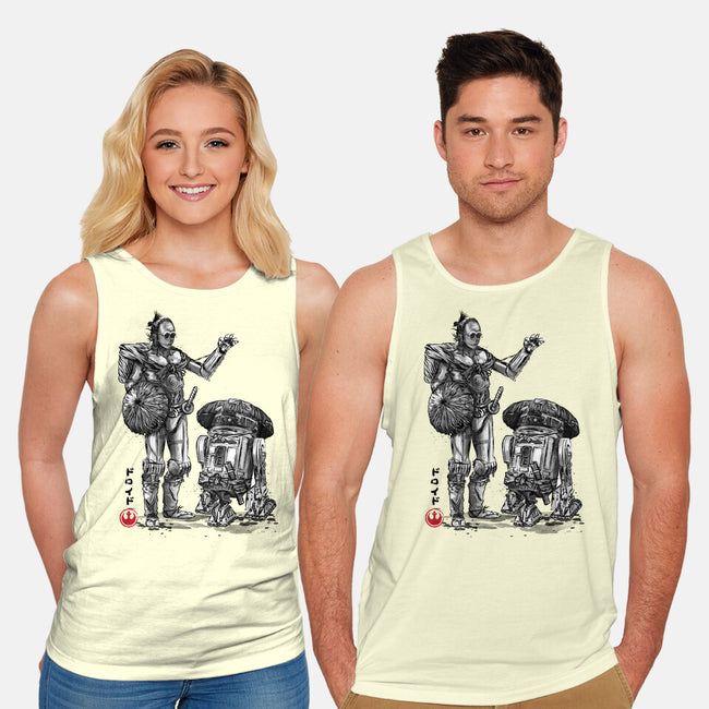 Samurai Droids Sumi-e-Unisex-Basic-Tank-DrMonekers