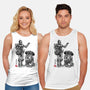 Samurai Droids Sumi-e-Unisex-Basic-Tank-DrMonekers