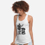 Samurai Droids Sumi-e-Womens-Racerback-Tank-DrMonekers