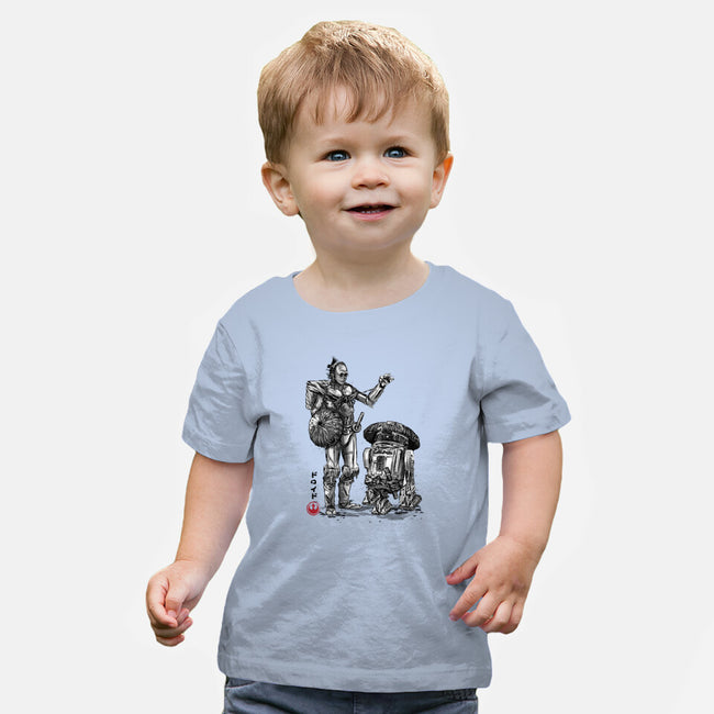 Samurai Droids Sumi-e-Baby-Basic-Tee-DrMonekers