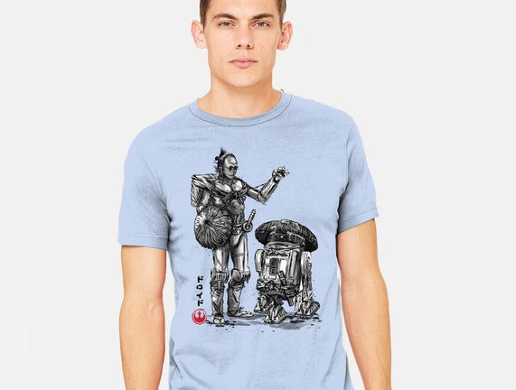 Samurai Droids Sumi-e