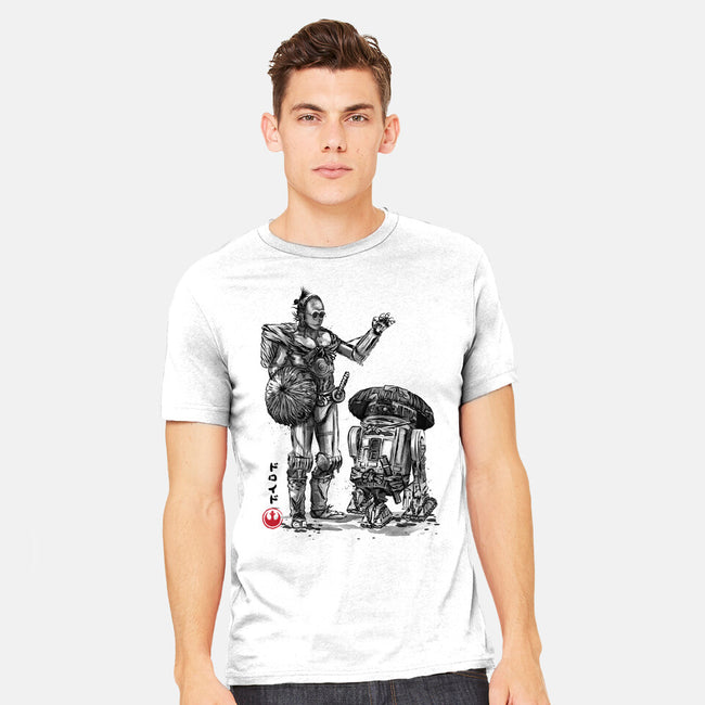 Samurai Droids Sumi-e-Mens-Heavyweight-Tee-DrMonekers