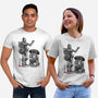 Samurai Droids Sumi-e-Unisex-Basic-Tee-DrMonekers