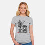 Samurai Droids Sumi-e-Womens-Fitted-Tee-DrMonekers