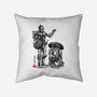Samurai Droids Sumi-e-None-Removable Cover w Insert-Throw Pillow-DrMonekers
