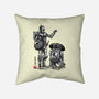 Samurai Droids Sumi-e-None-Removable Cover-Throw Pillow-DrMonekers