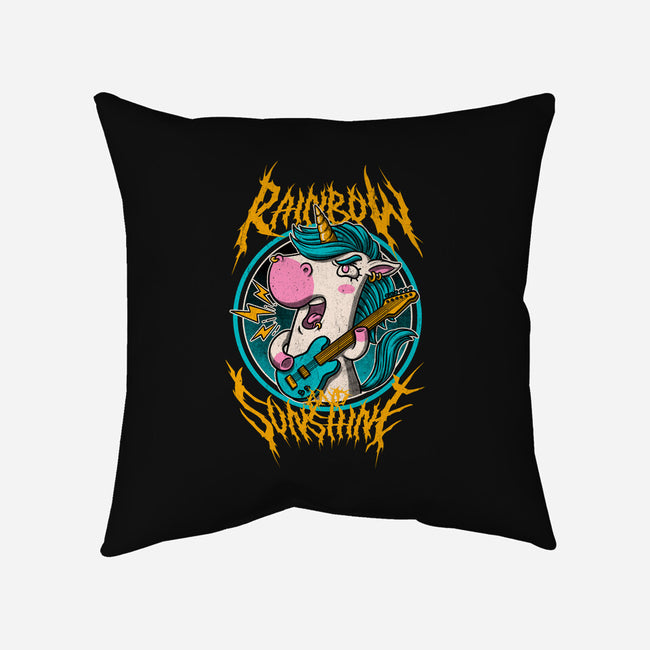 Rainbow And Sunshine-None-Removable Cover w Insert-Throw Pillow-Studio Mootant