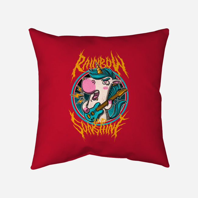 Rainbow And Sunshine-None-Removable Cover w Insert-Throw Pillow-Studio Mootant