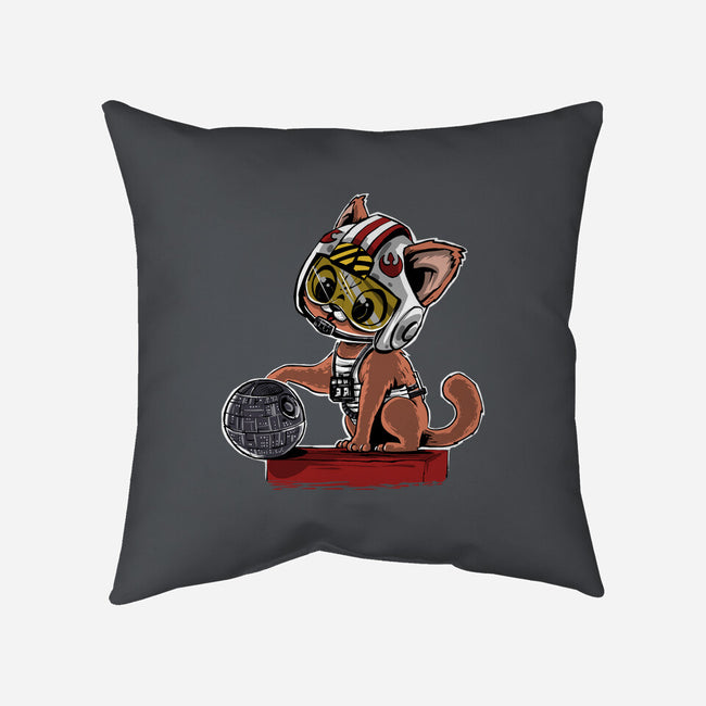 Destroying The Death Star-None-Removable Cover w Insert-Throw Pillow-zascanauta