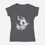Zero Ghost Landscape-Womens-V-Neck-Tee-dandingeroz