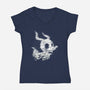 Zero Ghost Landscape-Womens-V-Neck-Tee-dandingeroz