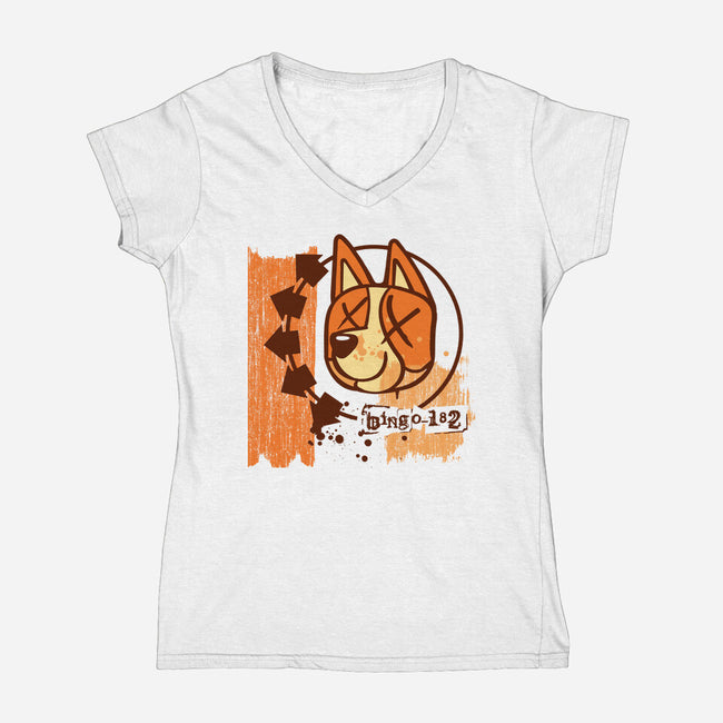 Bingo 182-Womens-V-Neck-Tee-dalethesk8er