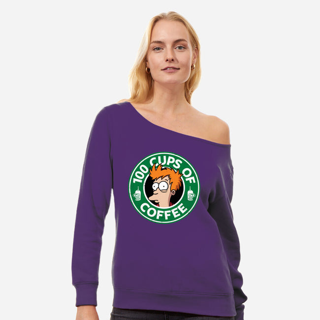 Frybucks-Womens-Off Shoulder-Sweatshirt-Barbadifuoco