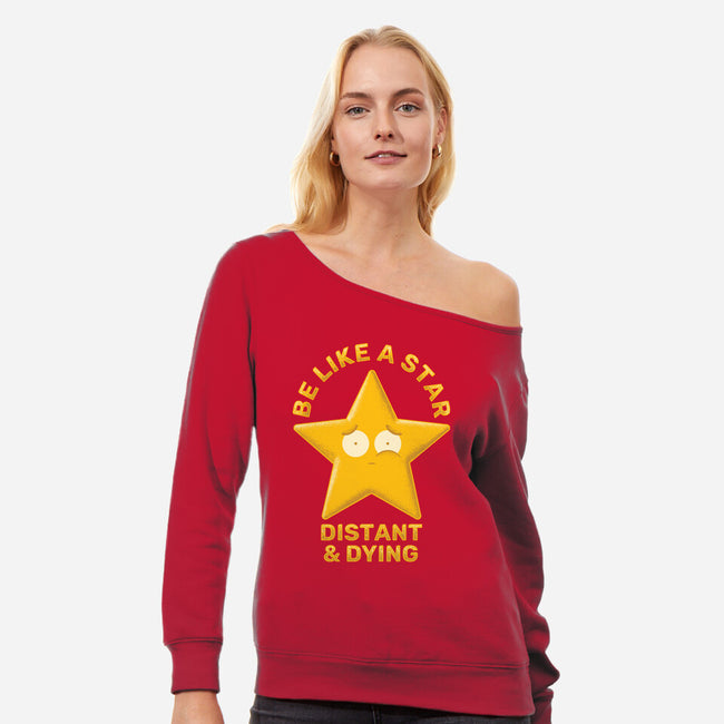 Be Like A Star-Womens-Off Shoulder-Sweatshirt-danielmorris1993