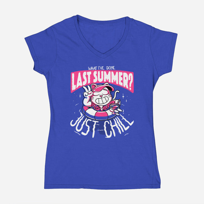 Last Summer Chill-Womens-V-Neck-Tee-estudiofitas