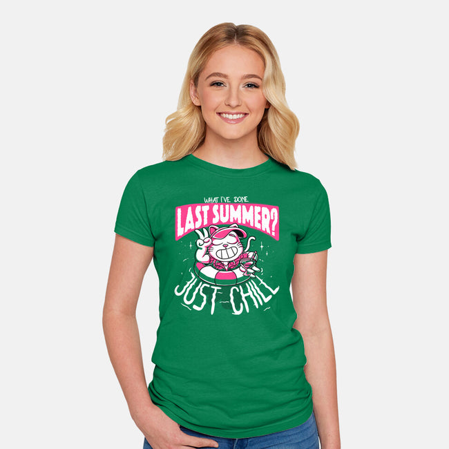 Last Summer Chill-Womens-Fitted-Tee-estudiofitas