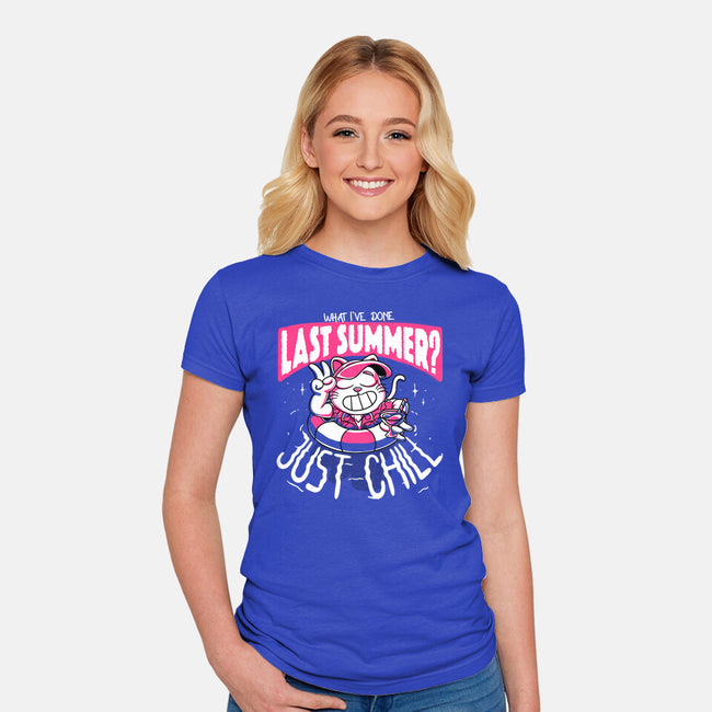 Last Summer Chill-Womens-Fitted-Tee-estudiofitas