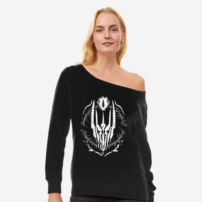 Annatar's Ring-Womens-Off Shoulder-Sweatshirt-demonigote