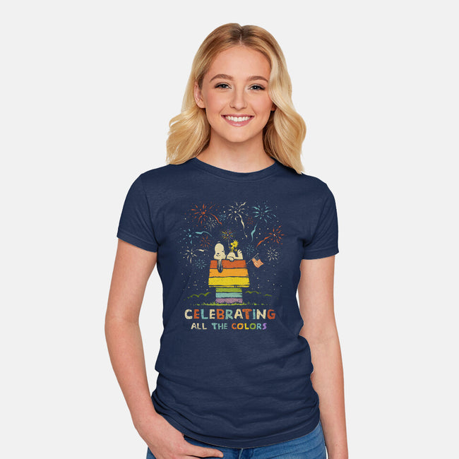 Celebrating All The Colors-Womens-Fitted-Tee-kg07