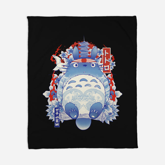 Totoro Porcelain-None-Fleece-Blanket-gaci