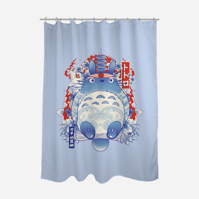 Totoro Porcelain-None-Polyester-Shower Curtain-gaci