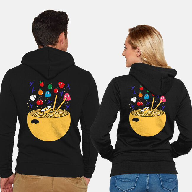 Pacmen Ramen-Unisex-Zip-Up-Sweatshirt-Tri haryadi