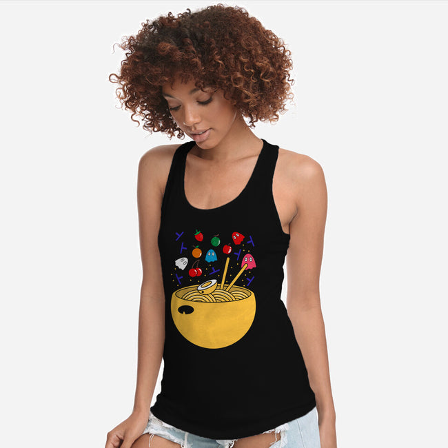 Pacmen Ramen-Womens-Racerback-Tank-Tri haryadi