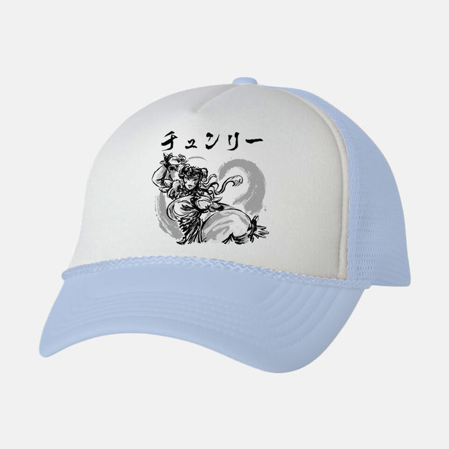 Street Fighter Sumi-e-Unisex-Trucker-Hat-demonigote