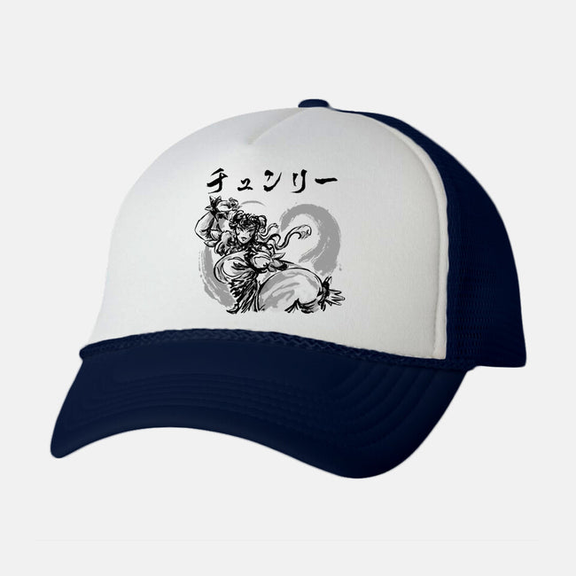 Street Fighter Sumi-e-Unisex-Trucker-Hat-demonigote