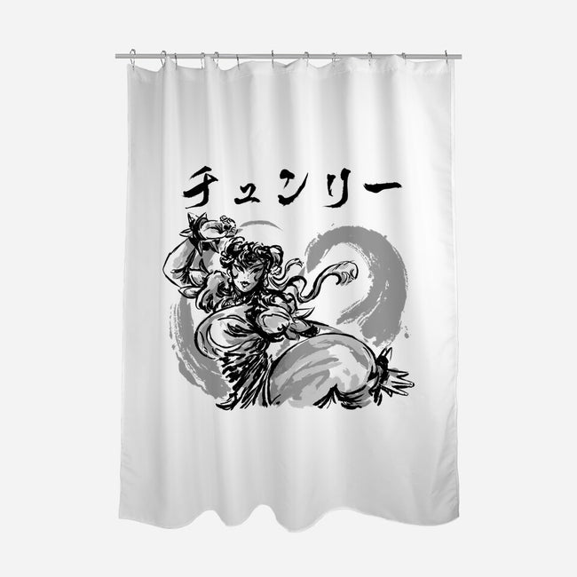 Street Fighter Sumi-e-None-Polyester-Shower Curtain-demonigote