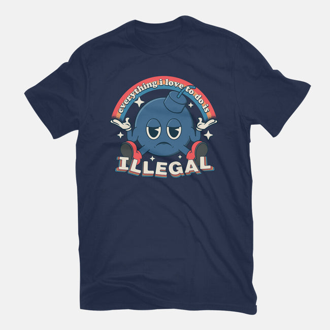 Everything I Love Is Illegal-Mens-Heavyweight-Tee-RoboMega
