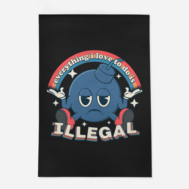 Everything I Love Is Illegal-None-Indoor-Rug-RoboMega