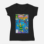 Spider-Bart Vs D'ohc Ock-Womens-V-Neck-Tee-Getsousa!