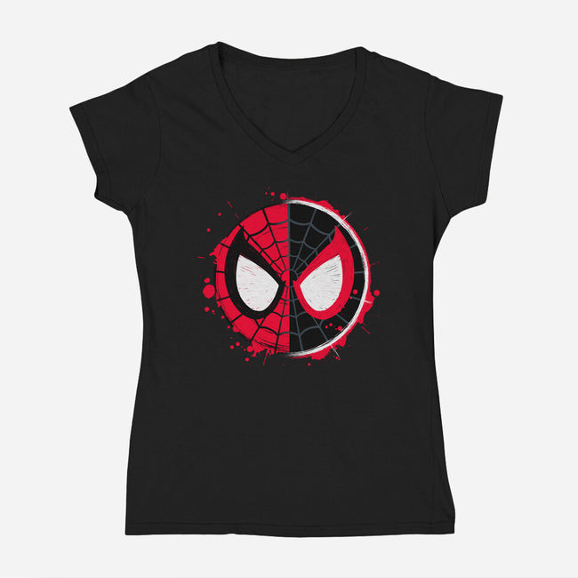 Splatter Verse-Womens-V-Neck-Tee-Getsousa!