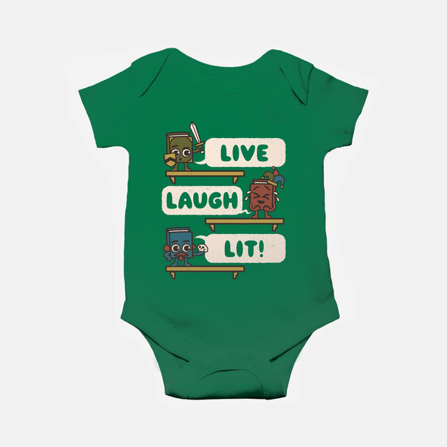 Live Laugh Lit-Baby-Basic-Onesie-Weird & Punderful