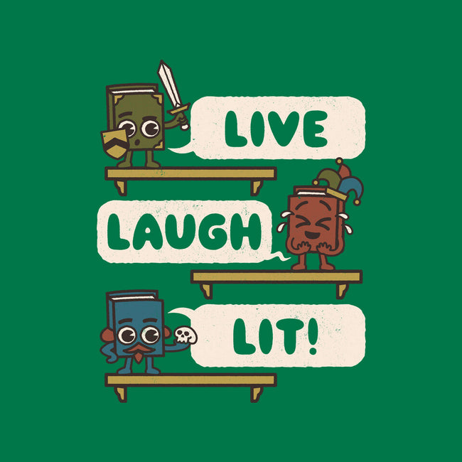 Live Laugh Lit-None-Removable Cover w Insert-Throw Pillow-Weird & Punderful