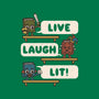 Live Laugh Lit-Unisex-Zip-Up-Sweatshirt-Weird & Punderful