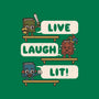 Live Laugh Lit-None-Basic Tote-Bag-Weird & Punderful
